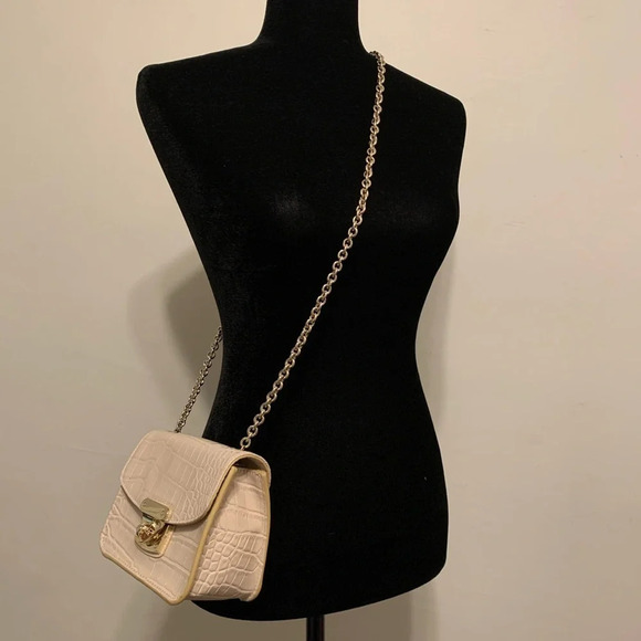 SAM EDELMAN NWOT Hudson Mini Crossbody Bag in Cream with Gold Chain - Picture 6 of 11